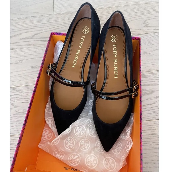 Tory Burch Shoes - Tory Burch Black Suede Flats, Size 6.5 NWTS